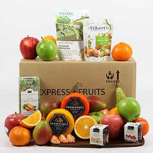 Holiday Fresh Fruit and Cheese Gift Box