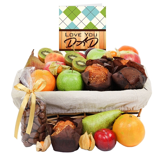 Dad Fruit and Muffins Hamper